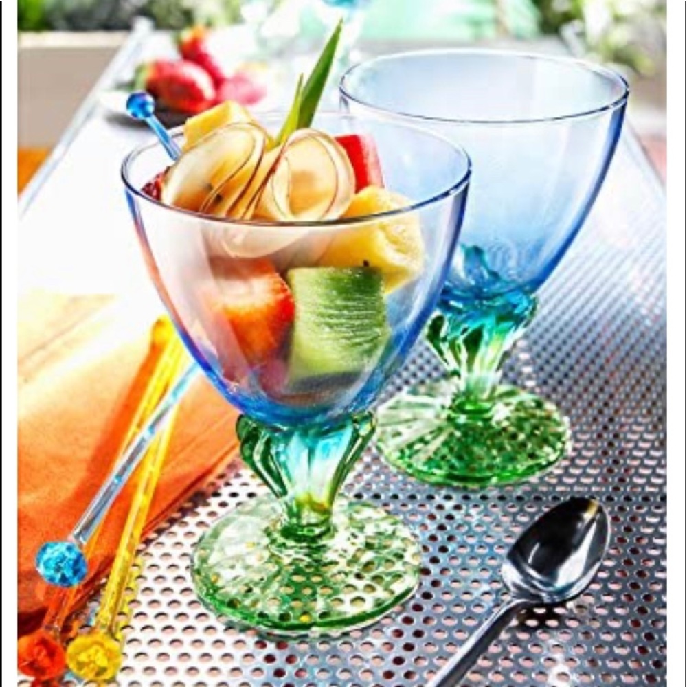 Set of 4 Bahia Bi-Color dessert dishes